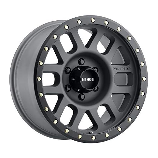 Method Race Wheels 309 Grid Titanium/Black Street Loc 17x8.5" 6x5.5", 0mm offset 4.75" Backspace, MR30978560800