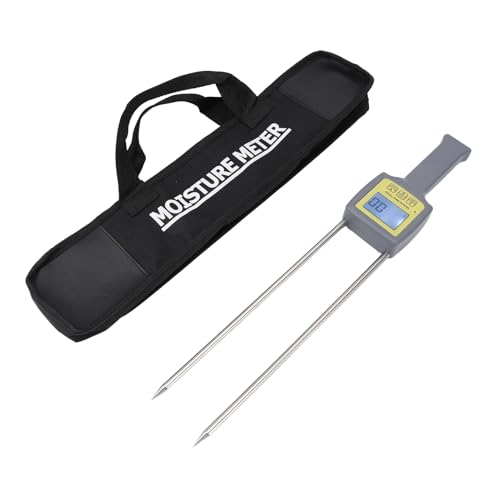 Probador de Humedad de Grano LED retroiluminado Pantalla LCD Higrómetro portátil de medidor Digital de sonda Larga para análisis de Granos