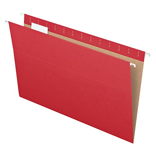 Pendaflex Recycled Hanging Folders, Legal Size, Red, 1/5 Cut, 25/BX (81628)
