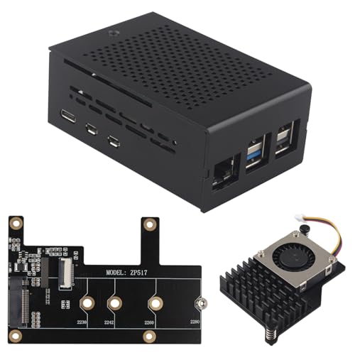Hat PCIe pour SSD M.2 NVMe Raspberry Pi 5 avec ventilateur ZP536 pour un refroidissement maximal