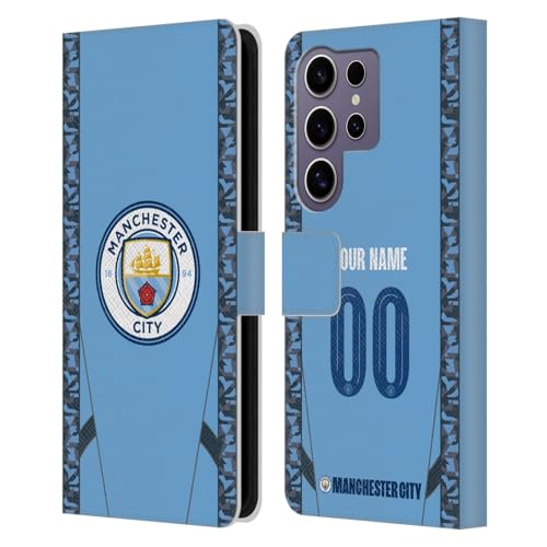 Coque Galaxy S25 Ultra Man City en cuir personnalisé avec porte-cartes chic