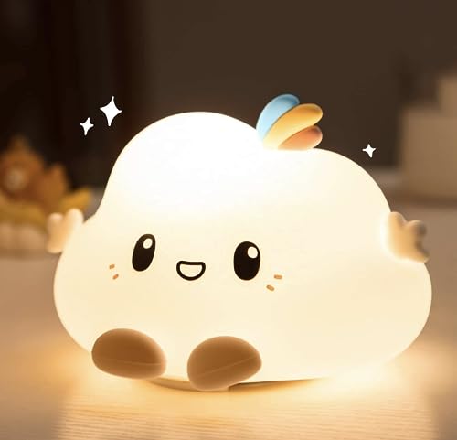 Luz nocturna bebé forma nube recargable USB LED color