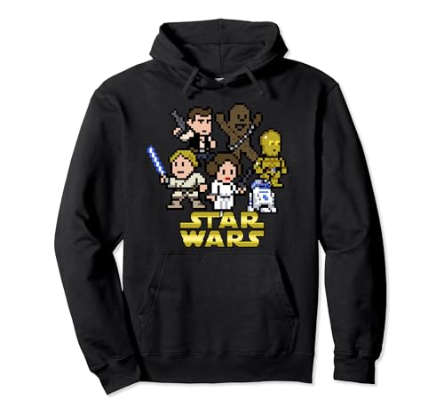 Sweat Star Wars Pixelated Group Shot, sweat à capuche imprimé geek pour homme et femme