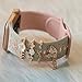 Floral Engraved Pink Silicone Band with Charms Compatible Apple Watch Women 38mm 40mm 41mm 42mm 44mm 45mm 46mm 49mm,Jullstar Butterfly Summer Flower Strap Starlight Black Purple for iphone Watch Series Ultra 11 10 9 8 7 6 5 4 SE 3 2 1-R Pink38