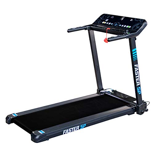 Tapis de Course Pliable Compact Faster SP - 10km/h - 1,5CV - 12 Programmes - Capteurs Cardiaque, Ecran LCD et Amortisseurs Cover