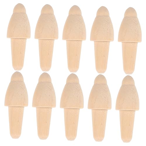 HEMOTON Traditional Gyro Toy Supplies 10pcs Wooden Gyroscope Accessories Safe for Boys and Girls' Playtime