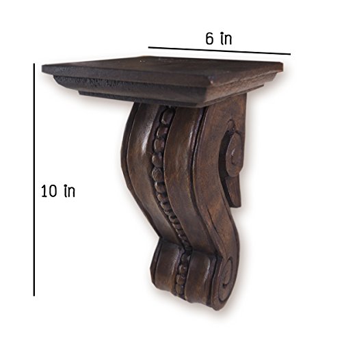Cinmin UNKNOWN Oak Stain Corbel Wood Wall Bracket thumb #1