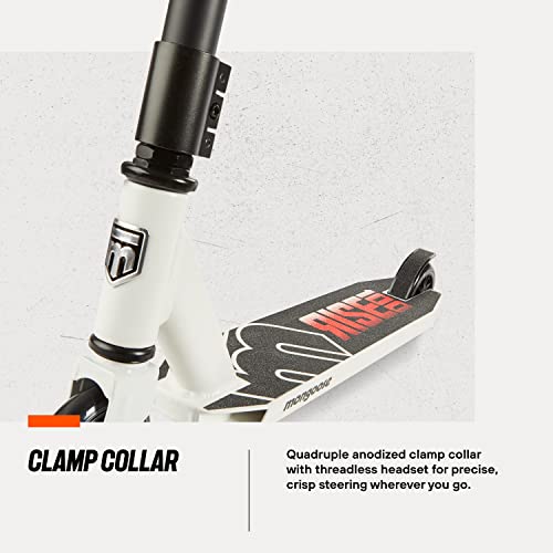 Mongoose Rise 100 Pro Youth And Adult Freestyle Stunt Scooter, High Impact 110Mm Wheels, Bike-Style Grips, Lightweight Alloy Deck, Black/Red #TOP4