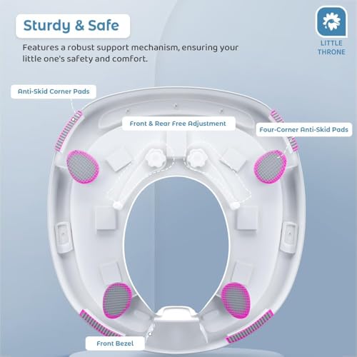 Image of StarAndDaisy Potty Seat for Kids 1-3 Years | Toilet Seat for Kids with Height Adjustable & Removable Soft Cushion, Fits All Western Toilets seat (Blue - White)