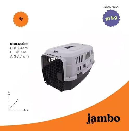 Caixa de Transporte Grande para Cães Pets até 10kg Carro Navio Avião Resistente Segura para Viagens