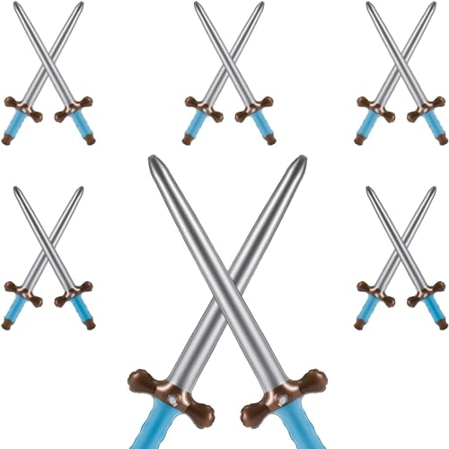 Xtlonbom 12 Pcs 24-Inch Inflatable Swords - Perfect Pirate Party Favors, Party Supplies, Birthday Decorations, Swimming Pool Fun, Cosplay Costume Accessories, and Stage Props
