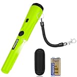 Flintronic Metal Detector Pinpointer, 360° Portable Metal Detector Finder Pinpointer, Waterproof Handheld Pin Pointer with LED and Holster, Metal Detecting Tool for Locating Gold, Coin, Silver (Green)