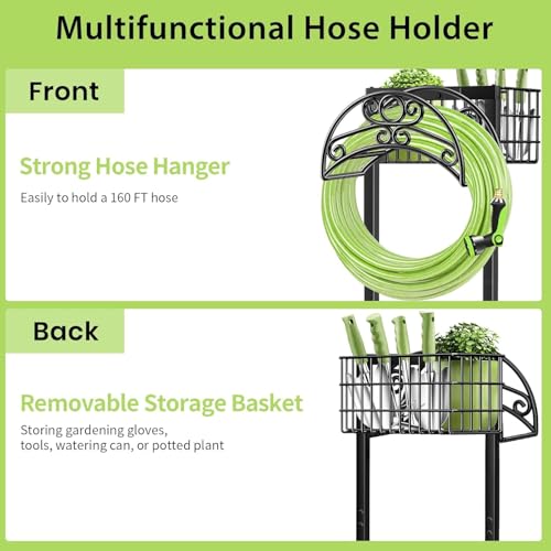 TomCare Garden Hose Holder, 4 Spikes Water Hose Hanger for 160FT Hose by TomCare - Used condition - Image 5