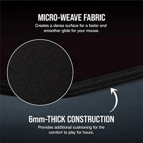 Corsair MM350 PRO Extended XL Premium Spill-Proof Cloth Gaming Mouse Pad – 36.6” Width x 15.7” Height Surface – Black by Corsair - Used condition - Image 4
