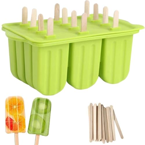 Molde para helado reutilizable de silicona con 12 cavidades miniatura 5