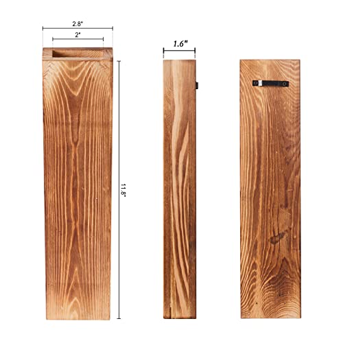 Mokof 4 Pack Wall Planters For Indoor Plants, Wood Wall Decor For Bedroom Living Room, Modern Farmhouse Wooden Pocket Wall Vases For Dried Flowers And Faux Greenery Plants (Brown) #TOP4