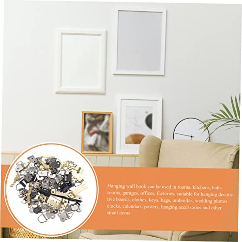 Image of Artibetter 180Pcs Metal Picture Frame Hanger Kit Includes Types of Wall Hanging Hardware Each of Hooks for Frames and Paintings Heavy Duty Picture Hangers