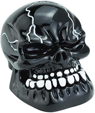 Abfer Car Shifter Knobs Skull Gear Shift Knob with Big Tooth Shifting Lever Fit Most Automatic Manual Transmission Cars Truck Vehicle (Black)