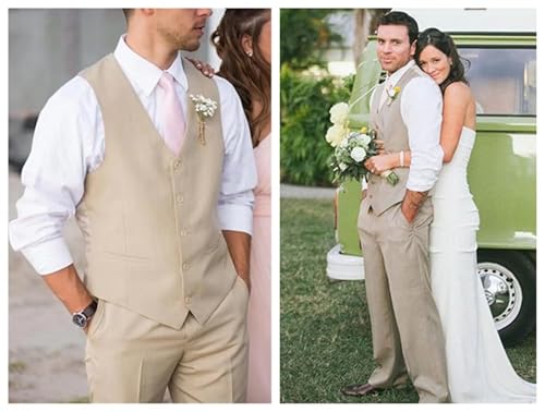 Summer Men Suits Casual 2 Piece Tux for Wedding Groomsmen Vest Pants Set Business Prom2