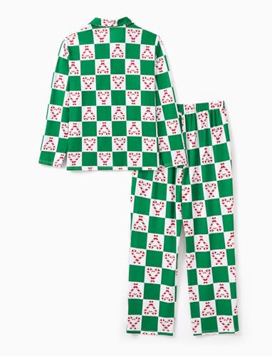 PATPAT Pijama de Natal combinando para a família, Verde, tamanho �nico