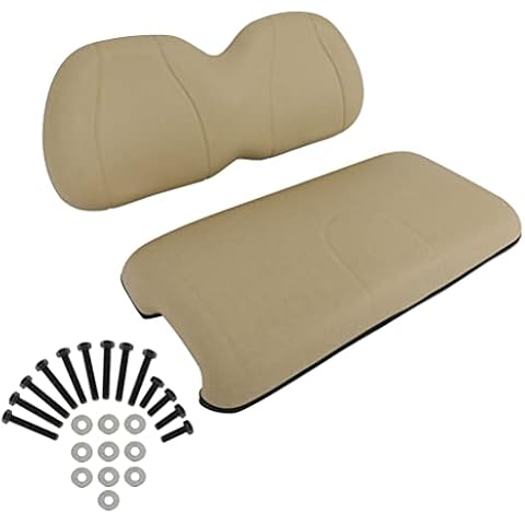 ILVGOLF Front Seat Replacement Cushions for Club Car Precedent, Golf Cart Cushion Seat for Club Car Precedent Front Bottom Seat Assembly, Dedicated for Front Row Seats, White, 2 Piece Set Cover