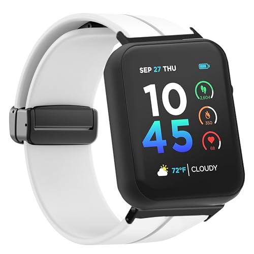 Bracelet iTouch Air 4 anti-irritation en silicone souple magnétique 24mm