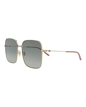 Amazon | Gucci Gucci ロゴ 0443S 001 ゴールド メタル スクエア