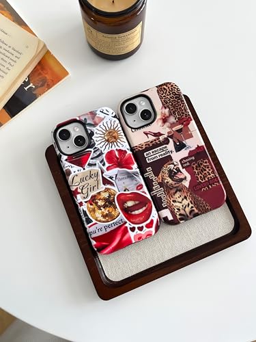 Coque hybride rigide pour iPhone 14 imprimé léopard guépard - 7
