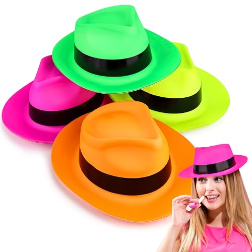 The Glowhouse - Juego de 12 sombreros de fiesta divertidos para niños, adolescentes y adultos, accesorios para fiestas de neón (12 unidades)