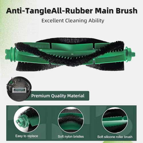 Image of 21 Pcs Replacement Parts Accessories Compatible with iRobot Roomba 105X Combo,104 Combo, 105 Combo,Y0140, Y0110 Robot Vacuum, 2 Roller Brush, 6 Hepa Filters, 6 Side Brushes,6 Mop Pads,1 Cleaning Brush