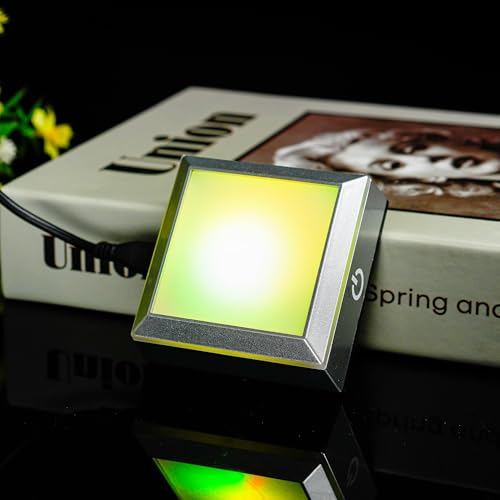 Image of ZEERSHEE 2.6*1.2inch Multicolor LED Light Base for Acrylic 3D Glass Resin Art Lighted Square Display Stand(Flat)