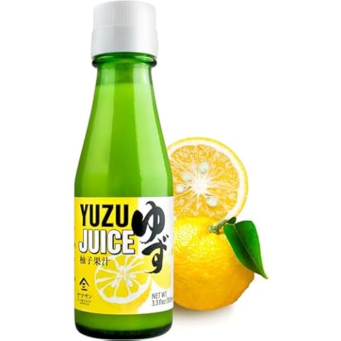 Yuzu Juice 100% Japanese Authentic, Natural Pure Flavor with No Additives, Vegan, Refreshing Aroma and Citrusy Flavor Paired with Various Dishes 3.3floz(100ml) 【YAMASAN】 Cover