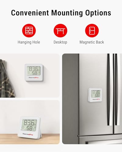 Image of LABART ThermoPro TP357 Digital Hygrometer Indoor Thermometer of 260FT, Bluetooth Thermometer Humidity Meter with Smart App, Room Thermometer Humidity Gauge with Temperature Humidity Sensor