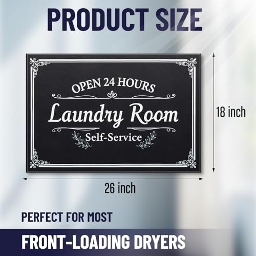 Image of Teenyyou 1 Pcs 26 inch x 18 inch Dryer Top Protector Mat, Washer and Dryer Topper, Non Slip Waterproof Machine Cover Dust Proof Quick Drying Topper Pad for Laundry and Kitchen (Laundry Room)