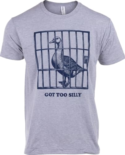 Silly Goose Shirt for Men - Funny Got Too Silly T-Shirt for Guys Graphic Novelty Animal Joke Tee...