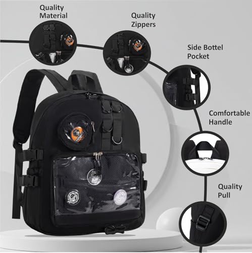 Image of Tinytot 30 Litre Japanese Korean Style School Bag Water-Resistant Laptop & Travel Backpack - Unisex Large 18 Inches Multipurpose Student Backpack for Boys & Girls, Men & Women