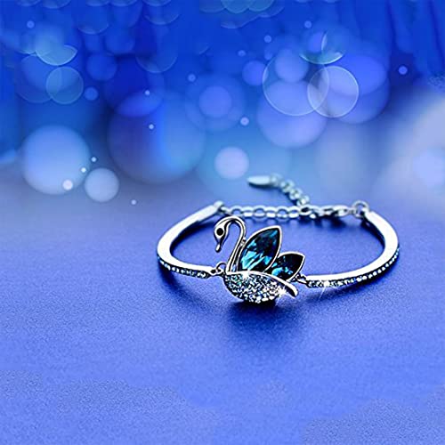 Yellow Chimes Bracelet for Women and Girls Blue Crystal Bracelets for Women | Silver Toned Blue Crystal Bracelet for Girls | Birthday Gift for Girls and Women Anniversary Gift... - Image 6