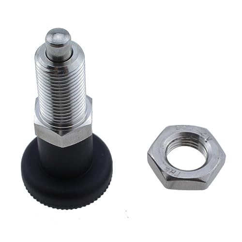 Meetoot 30360-SRKPP-M10-1 Stainless Steel Spring Return Knob Plunger Push Fit Ball Nose Spring Plunger Spring Return Knob Plunger Spring Indexing Plunger thumb #4