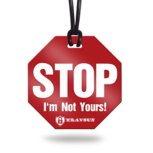 Luggage Tags Plastic Tag & ID Card - Great for Cruises & Flights Red 3Pack RED