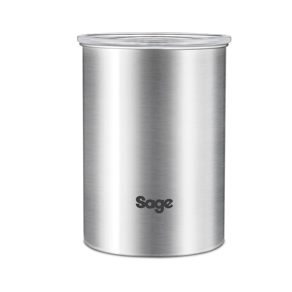 Sage - The Bean Keeper Coffee Canister - Contenitore Salva-Freschezza per Caffè - Capacità 500g, Sigillo di Freschezza, Progettato per Macchine da Caffè Acciaio Inox