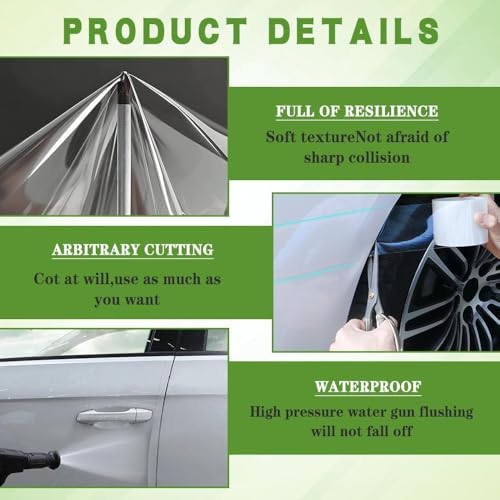 Image of (5Meter X 5cm High Gloss Anti Scratch Transprent Tape - Waterproof Self-Adhesive PPF /Film Paint Protection for Car Bumper, Door, Handle & Mirror - Scratch Cover Sticker Protection & Decoration