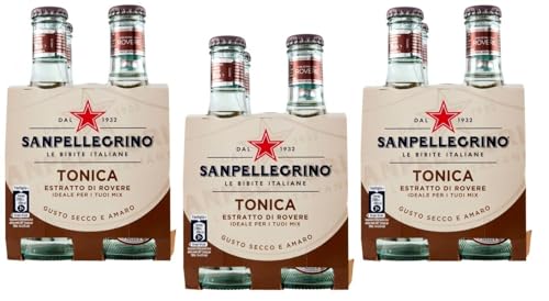 Eau tonique avec extrait de chêne San Pellegrino Tonica Rovere, lot de 12 bouteilles en verre