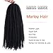 Marley Hair for Twist 4 Packs Kinky Twist Braiding Hair 18 Inch Long Marley Twist Braiding Hair 100% Kanekalon Synthetic Crochet Braids Hair Extensions for Black Women Color 1b