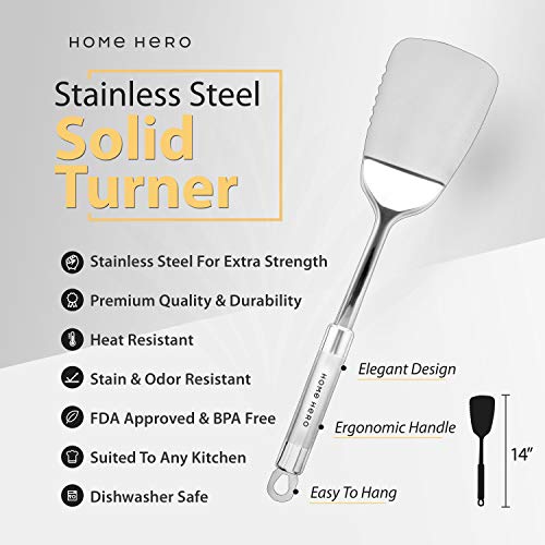 image for Home Hero Stainless Steel Spatula Metal Spatula Flexible Spatula - Tur