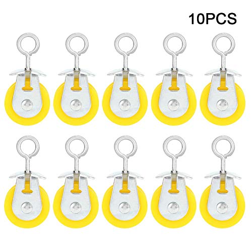 TOPINCN 10Pcs Pulley Barns Pulley Accessories for Agriculture Farm Greenhouse
