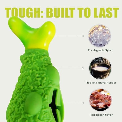 Tough Dog Chew Toys for Aggressive Chewers, — top-down angle highlighting key features