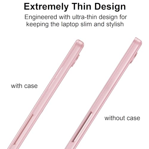 Image of Midkart Matte Finish Case Compatible with MacBook Neo 13 inch 2026 Release Model A3404 A18 Pro Chip Ultra Thin 3 in 1 Kit Exact Fit Fingerprints Resistant Protective Hard Shell Cover, Blush Clear