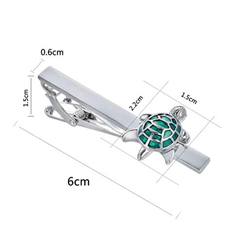 Image of Unique Insect Tie Clip for Men Bee Fish Butterfly Turtle Ladybug Novelty Tie Bar Silver Gold Animal Party Anniversary Jewelry Gift