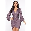 DeftSharp-Long-Sleeve-Wedding-Guest-Dress-for-Women-Twist-Front-Formal-Party-Cute-Sexy-Elegant-Dresses-PurpleGrey DeftSharp Long Sleeve Wedding Guest Dress for Women Twist Front Formal Party Cute Sexy Elegant Dresses PurpleGrey