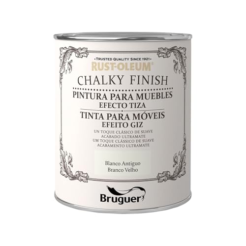 Rust-Oleum Bruguer Chalky Finish pintura para muebles Blanco Antiguo 750ml